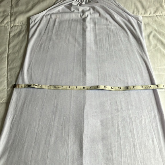 White beach dress with halter top and petal hem - Picture 7 of 9